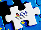Logo des Europäischen Sozialfonds als Puzzleteil