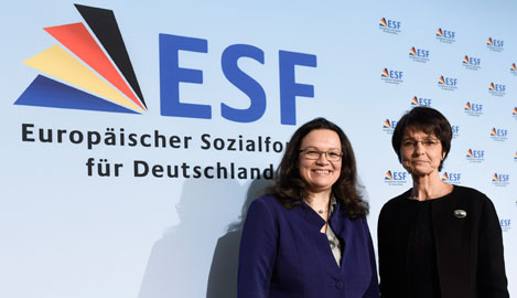 Federal Minister of Labour Andrea Nahles and Employment Commissioner Marianne Thyssen