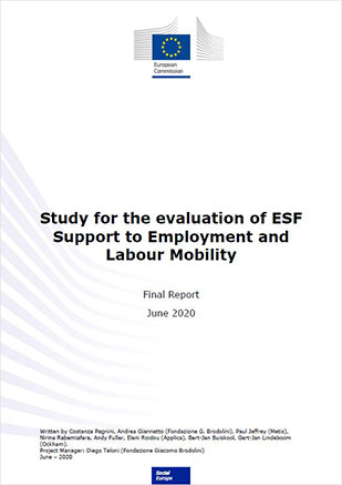 Cover "Evaluation of ESF support to employment and labour mobility"