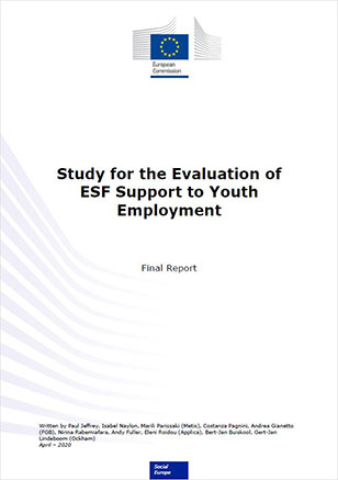 Cover "Evaluation of ESF support to youth employment"